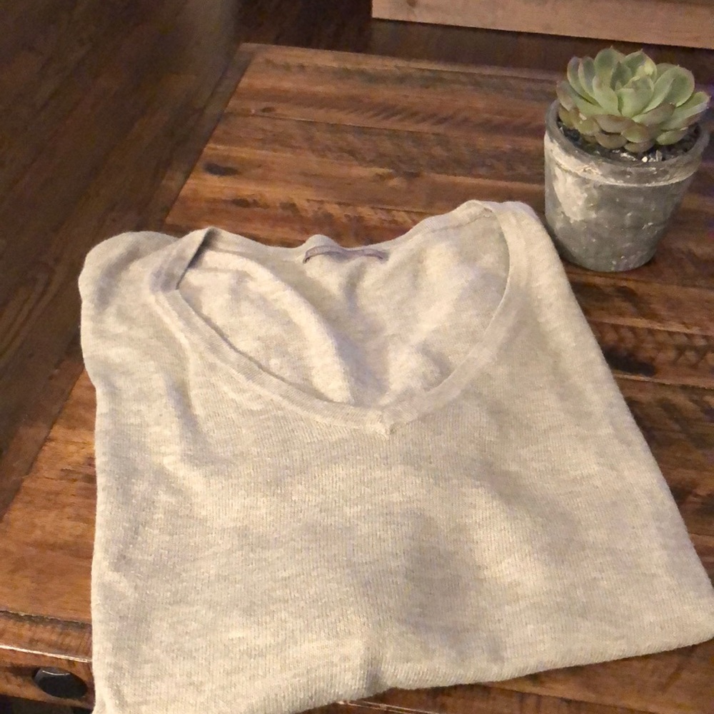 Grey V-Neck Sweater